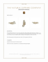 16.44 Ct. White Rough Sapphire from Ceylon (Sri Lanka) Appraisal