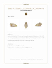 9.89 Ct. Yellow Rough Sapphire Crystal from Ceylon (Sri Lanka) Appraisal