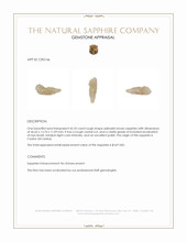 42.33 Ct. Yellowish Brown Rough Sapphire Crystal from Ceylon (Sri Lanka) Appraisal