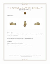 17.98 Ct. Bi Color Rough Sapphire Crystal from Ceylon (Sri Lanka) Appraisal