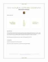 4.48 Ct. White Rough Sapphire from Ceylon (Sri Lanka) Appraisal