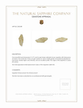 13.79 Ct. Yellowish Brown Sapphire Crystal from Ceylon (Sri Lanka) Appraisal