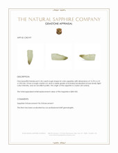 5.36 Ct. Bi Color Rough Sapphire Crystal from Ceylon (Sri Lanka) Appraisal