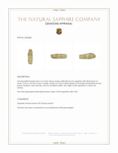 6.16 Ct. Yellowish Brown Sapphire Crystal from Ceylon (Sri Lanka) Appraisal