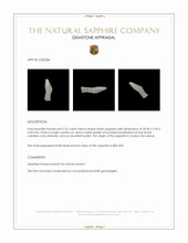 5.22 Ct. White Sapphire Crystal from Ceylon (Sri Lanka) Appraisal