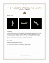 5.22 Ct. White Rough Sapphire Crystal from Ceylon (Sri Lanka) Appraisal