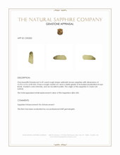 4.49 Ct. Yellowish Brown Rough Sapphire Crystal from Ceylon (Sri Lanka) Appraisal