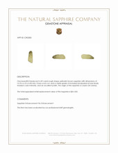 4.49 Ct. Yellowish Brown Rough Sapphire from Ceylon (Sri Lanka) Appraisal