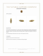 7.79 Ct. Yellowish Brown Sapphire Crystal from Ceylon (Sri Lanka) Appraisal