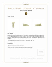 8.76 Ct. Greenish Yellow Sapphire Crystal from Ceylon (Sri Lanka) Appraisal