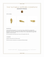 11.65 Ct. Yellowish Brown Sapphire Crystal from Ceylon (Sri Lanka) Appraisal