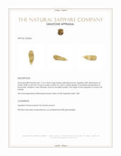 11.65 Ct. Yellowish Brown Rough Sapphire Crystal from Ceylon (Sri Lanka) Appraisal