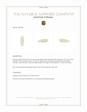 3.45 Ct. White Rough Sapphire Crystal from Ceylon (Sri Lanka) Appraisal