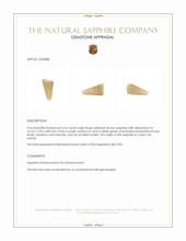 6.36 Ct. Yellowish Brown Rough Sapphire Crystal from Ceylon (Sri Lanka) Appraisal