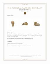 23.93 Ct. Yellowish Brown Sapphire Crystal from Ceylon (Sri Lanka) Appraisal