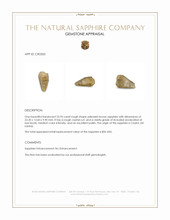 23.93 Ct. Yellowish Brown Rough Sapphire Crystal from Ceylon (Sri Lanka) Appraisal