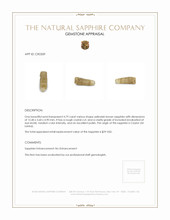 4.79 Ct. Yellowish Brown Sapphire Crystal from Ceylon (Sri Lanka) Appraisal