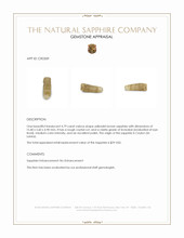 4.79 Ct. Yellowish Brown Sapphire Crystal from Ceylon (Sri Lanka) Appraisal