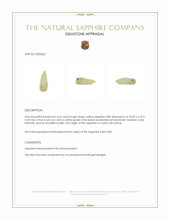 6.56 Ct. Yellow Rough Sapphire from Ceylon (Sri Lanka) Appraisal