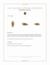 5.80 Ct. Yellowish Brown Rough Sapphire from Ceylon (Sri Lanka) Appraisal