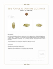 5.86 Ct. Yellowish Brown Rough Sapphire from Ceylon (Sri Lanka) Appraisal