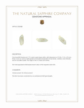 7.75 Ct. White Rough Sapphire from Ceylon (Sri Lanka) Appraisal