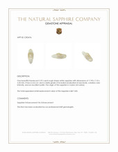 5.92 Ct. White Rough Sapphire from Ceylon (Sri Lanka) Appraisal