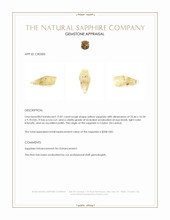 19.87 Ct. Yellow Rough Sapphire from Ceylon (Sri Lanka) Appraisal