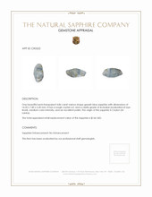 4.86 Ct. Greyish Blue Sapphire Crystal from Ceylon (Sri Lanka) Appraisal