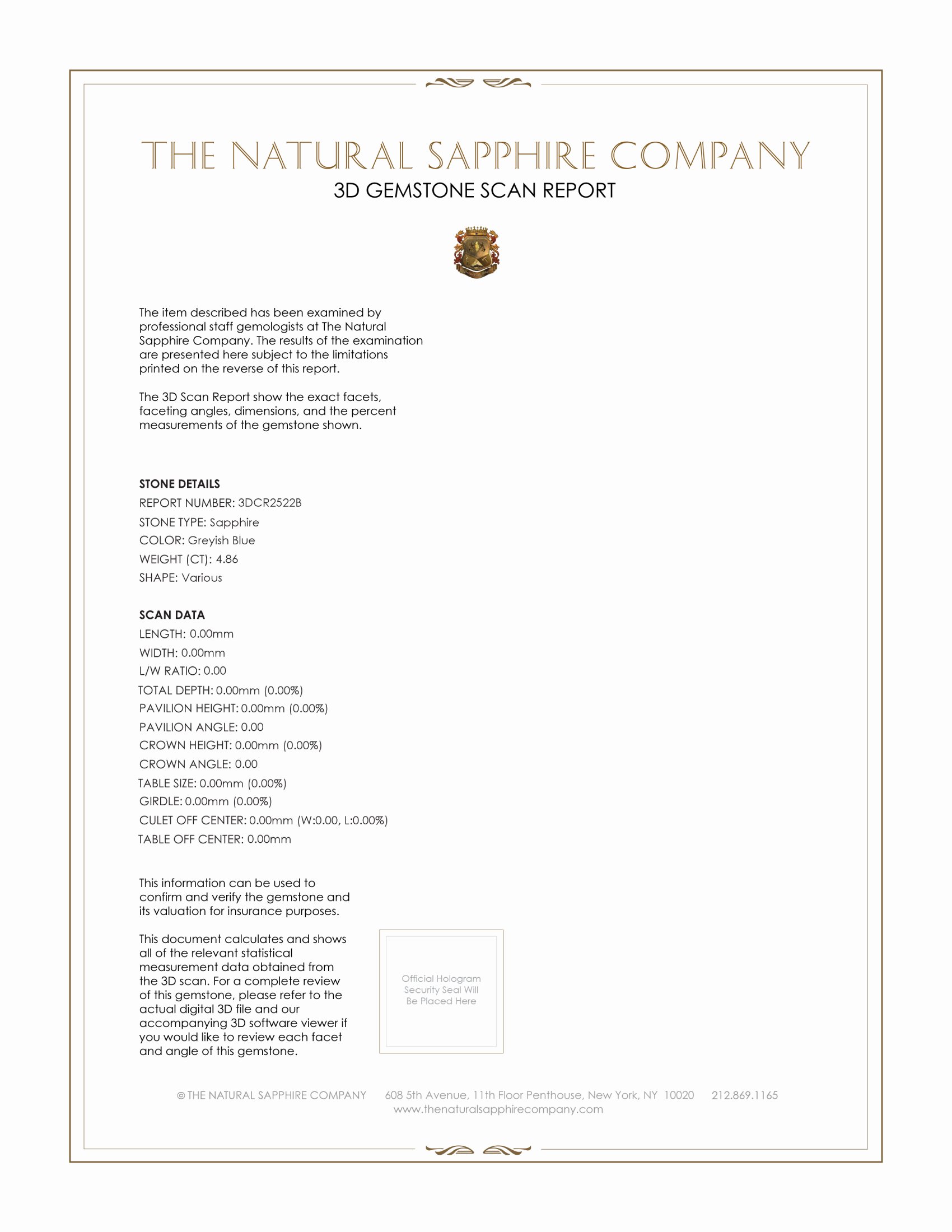 4.86 Ct. Greyish Blue Rough Sapphire from Ceylon (Sri Lanka)