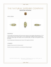 3.89 Ct. Bi Color Sapphire Crystal from Ceylon (Sri Lanka) Appraisal