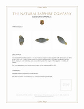 7.13 Ct. Bi Color Sapphire Crystal from Ceylon (Sri Lanka) Appraisal