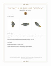 7.13 Ct. Bi Color Sapphire Crystal from Ceylon (Sri Lanka) Appraisal