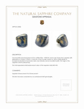 15,000.00 Ct. Sapphire from Burma (Myanmar) Appraisal