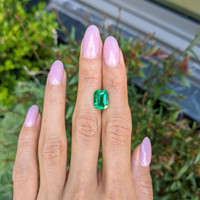 3.91 Ct. Emerald from Zambia Life Style