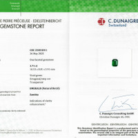 3.71 Ct. Emerald from Zambia Scan Report