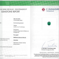 7.54 Ct. Emerald from Colombia Scan Report