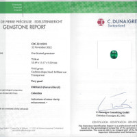 7.54 Ct. Emerald from Colombia Scan Report