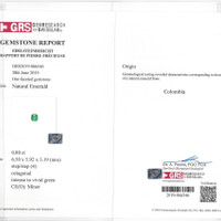 0.80 Ct. Emerald from Colombia Scan Report