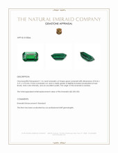 1.16 Ct. Emerald from Zambia Appraisal