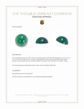 0.40 Ct. Cabochon Emerald from Colombia - Muzo Appraisal