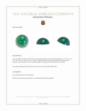 0.40 Ct. Cabochon Emerald from Colombia Appraisal