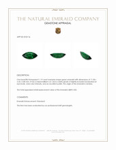 1.19 Ct. Emerald from Zambia Appraisal