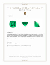 1.72 Ct. Emerald from Colombia Appraisal