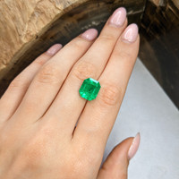 6.41 Ct. Emerald from Colombia Life Style