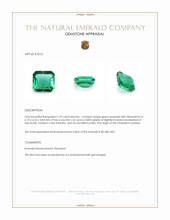 1.29 Ct. Emerald from Zambia Appraisal
