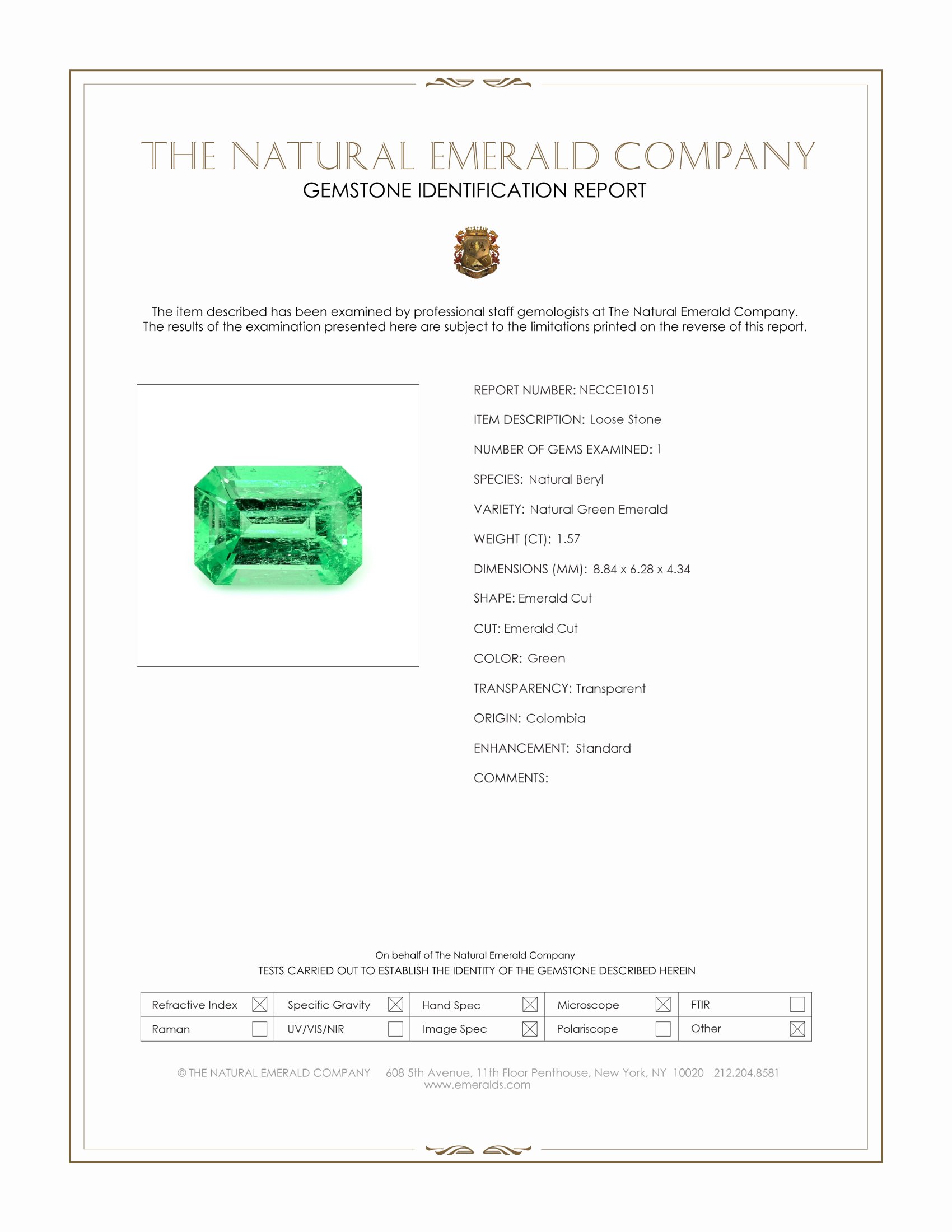 1.57 Ct. Emerald from Colombia
