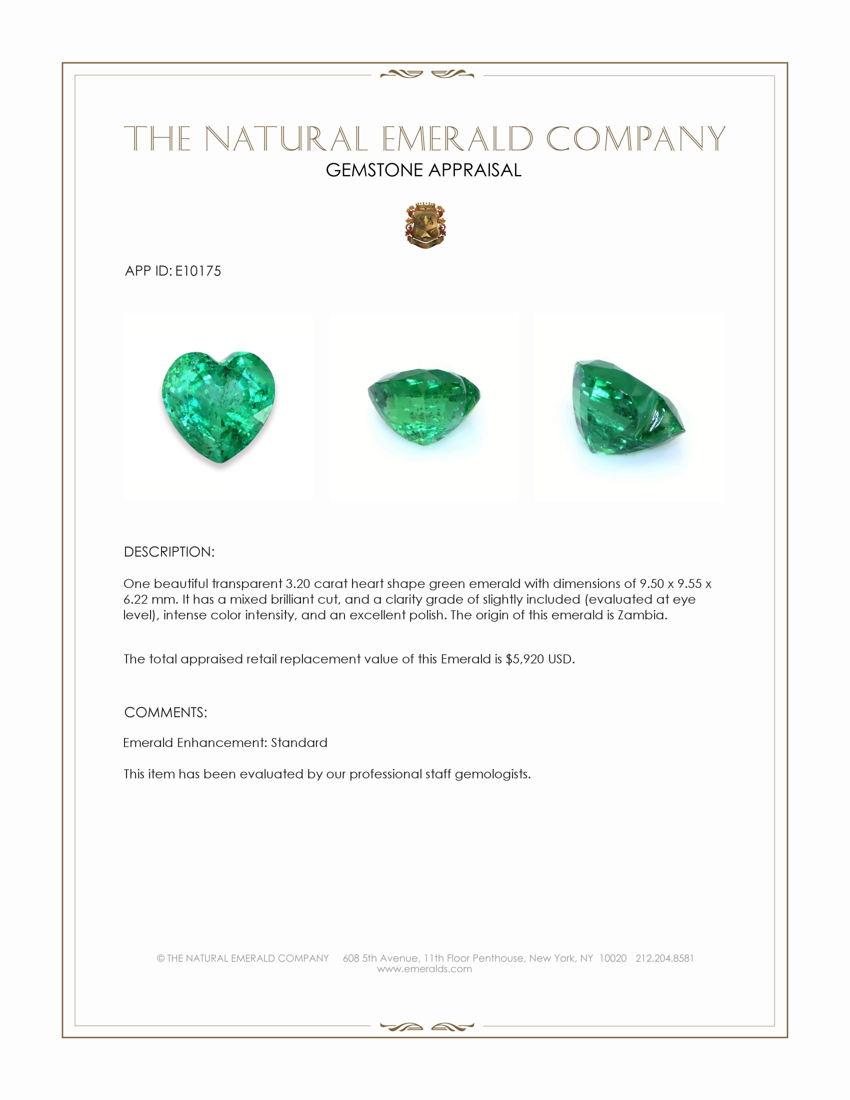 3.20 Ct. Emerald from Zambia