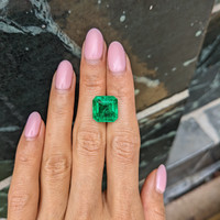 8.74 Ct. Emerald from Zambia Life Style