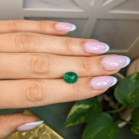 3.11 Ct. Cabochon Emerald from Colombia Life Style